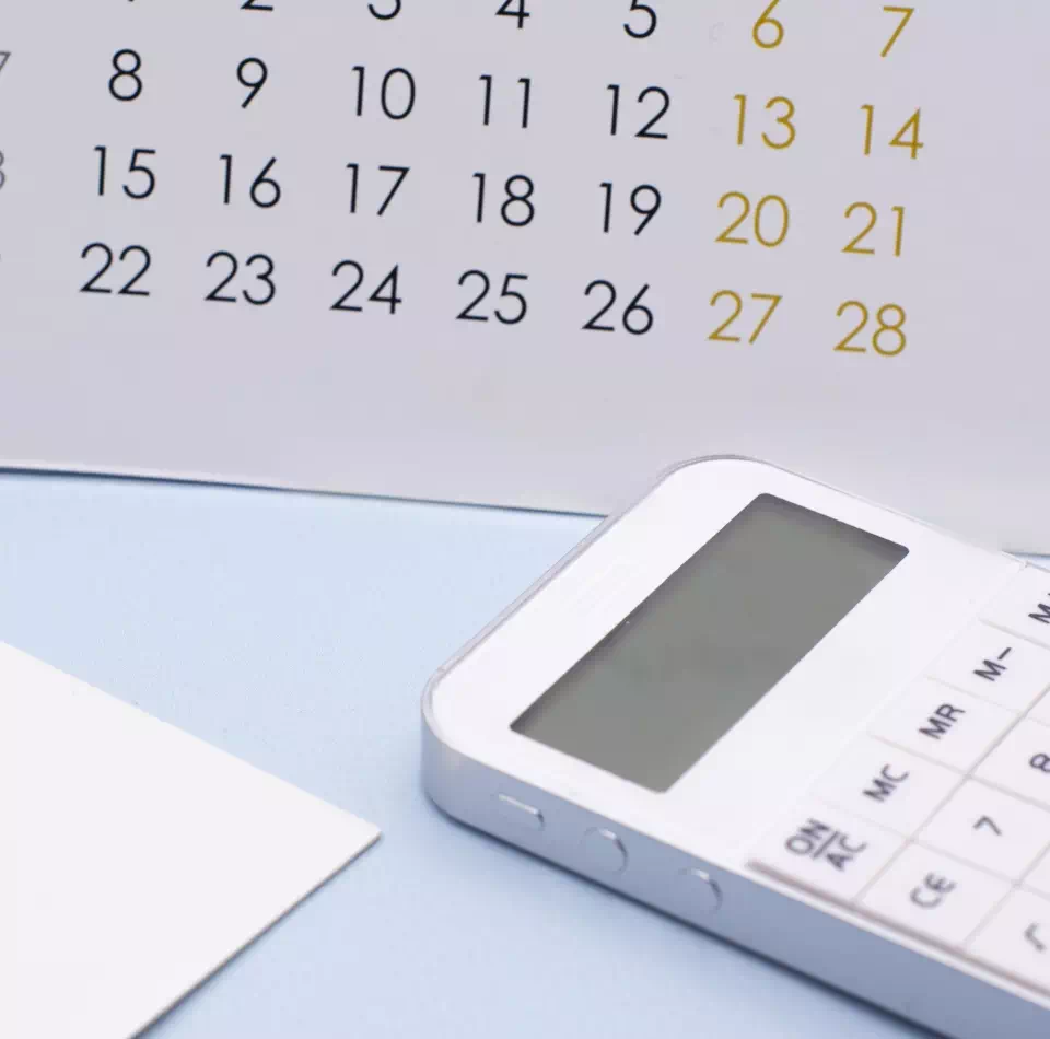 kalendarz i kalkulator